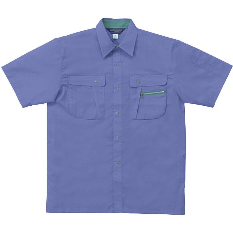 26011 半袖シャツ 26011 クロダルマ パープル色 サイズ5L着丈81cm