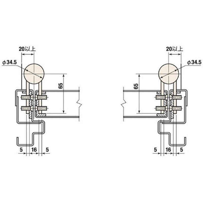 244R オートヒンジ 200シリーズ 244型 1組 日東工器 【通販モノタロウ】