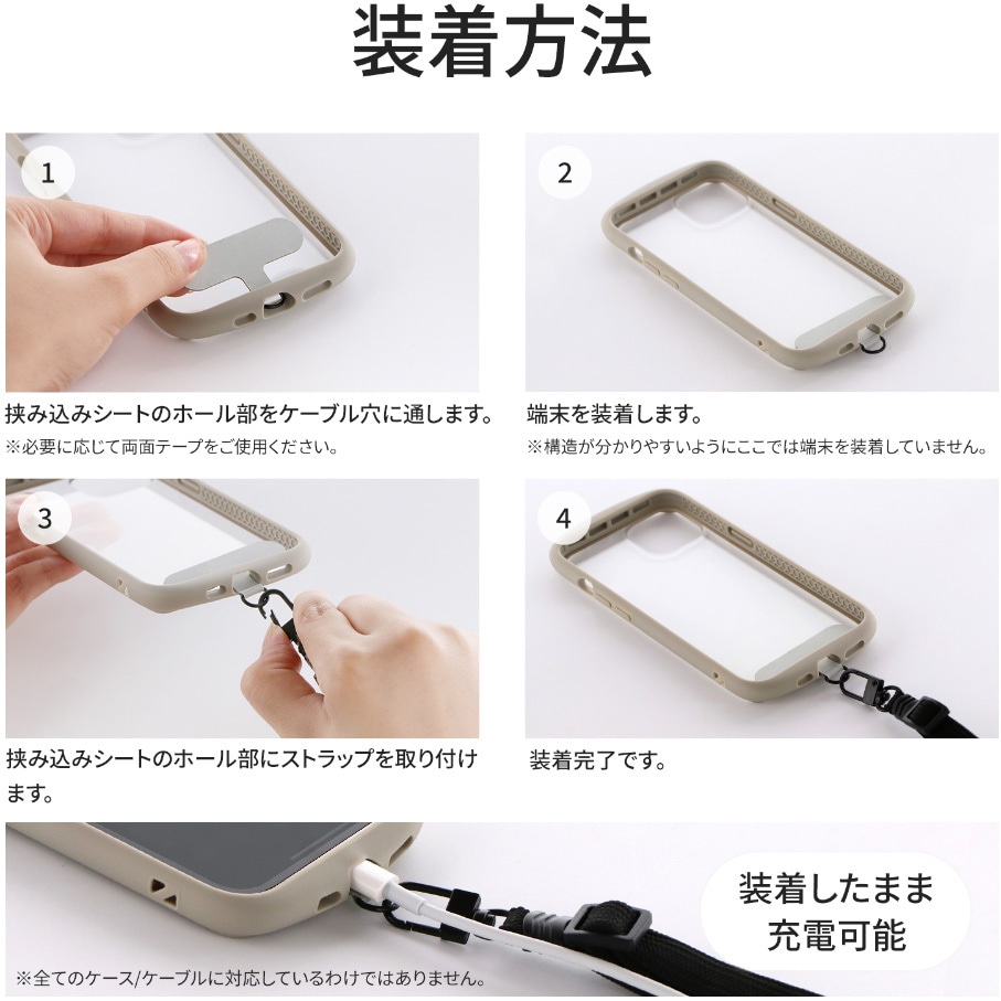 LN-NS01BK スマートフォン(汎用) ネックストラップ 「SHOULTY