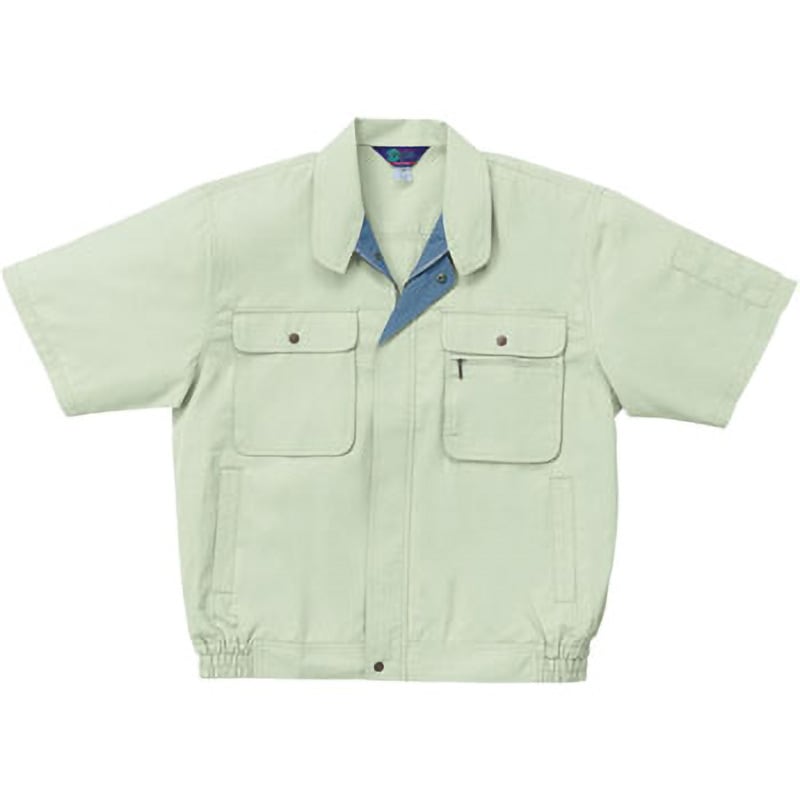 26070 半袖ジャンパー 26070 クロダルマ スモークグリーン色 3L着丈69cm