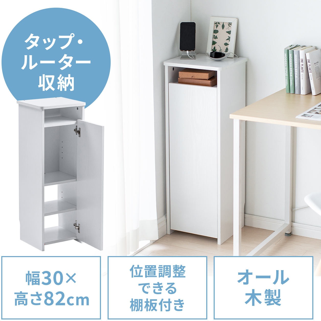 200-CB028WM ケーブル&タップ収納ボックス 1個 サンワダイレクト 【通販モノタロウ】