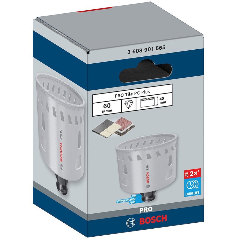 ダイアモンドホルソー60 2608901565 磁器タイル用乾式ダイヤモンドホールソー BOSCH(ボッシュ