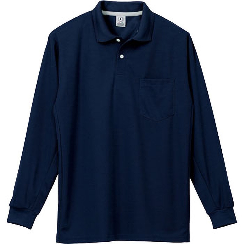 THOM BROWNE ネイビー ポロシャツ 25446 長袖ポロシャツ 25446 クロダルマ 混率(%):ポリエステル100