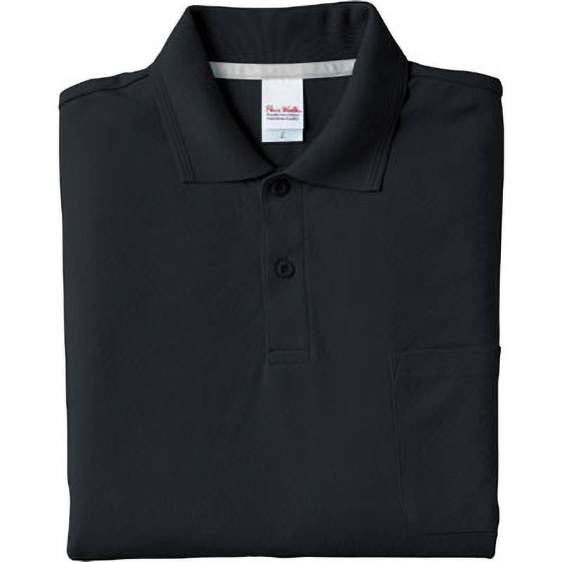 26415-1 半袖ポロシャツ(脇スリット) 26415-1 クロダルマ ブラック色