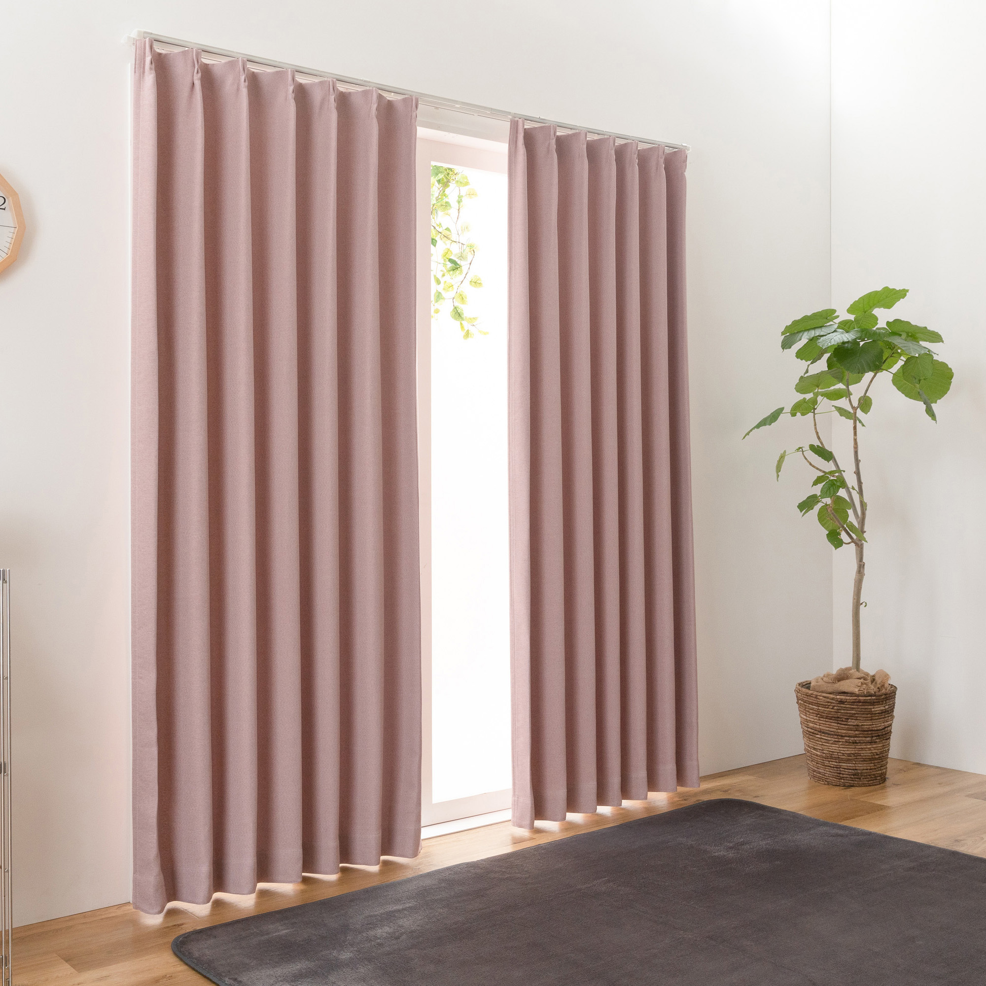 幅100×長さ135 2枚組 (30サイズ展開有)防炎・2級遮光ドレープカーテン