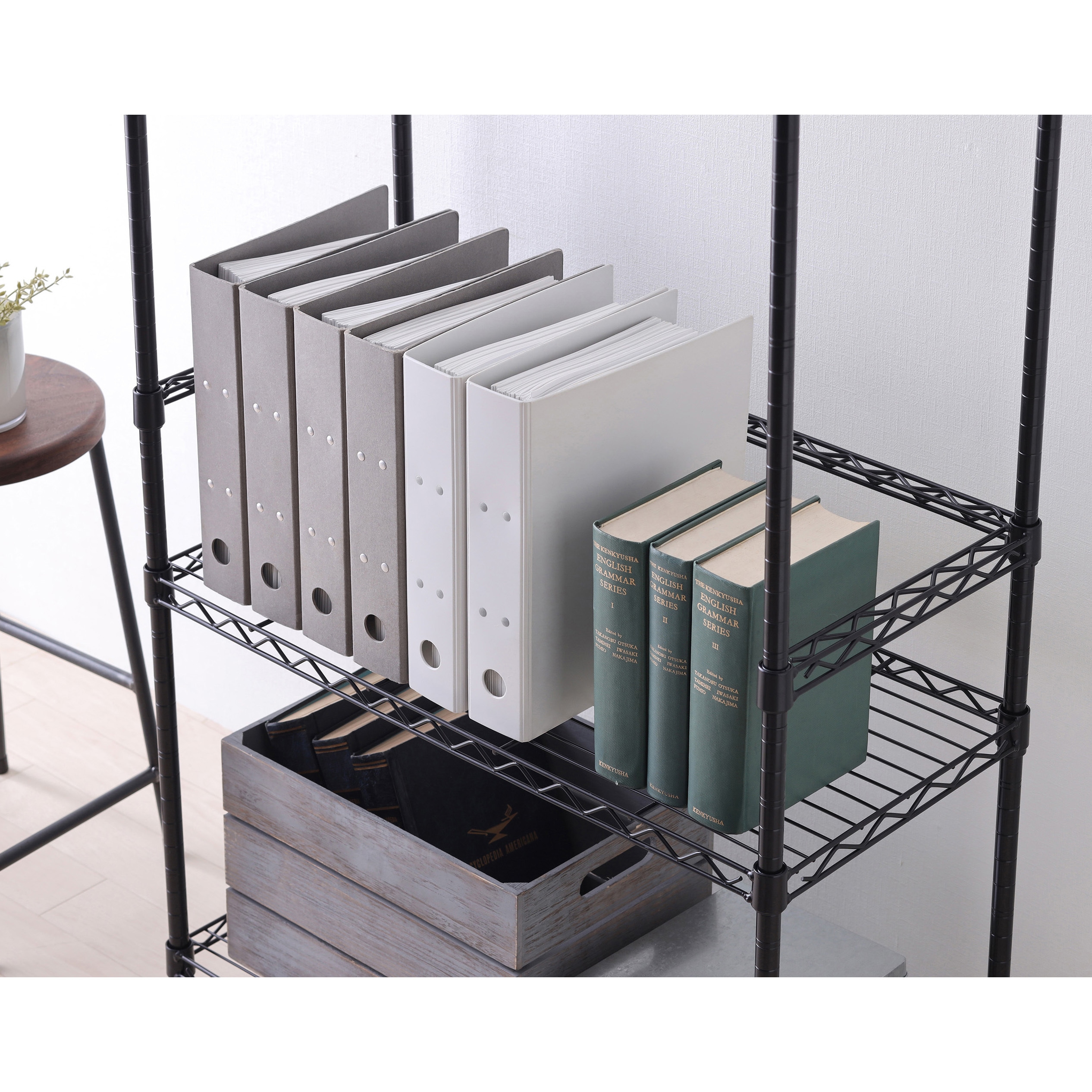 CMM-75124 カラー メタルラック (R) 幅75cm×奥行35cm Φ19mm【耐荷重