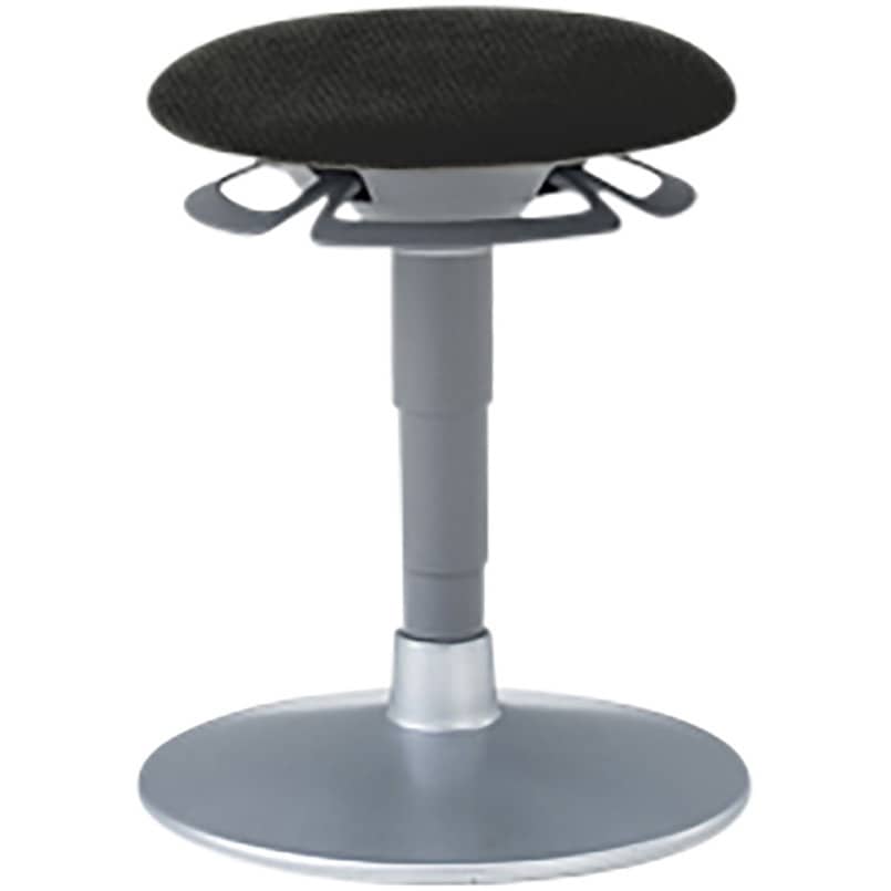 PCK-1108PV-T1 サポートスツール 背なし 円盤脚 抗ウィルス布地PV<配送時組立サービス付> イトーキ ブラック色 高さ405mm幅390mm奥行390mm  PCK-1108PV-T1