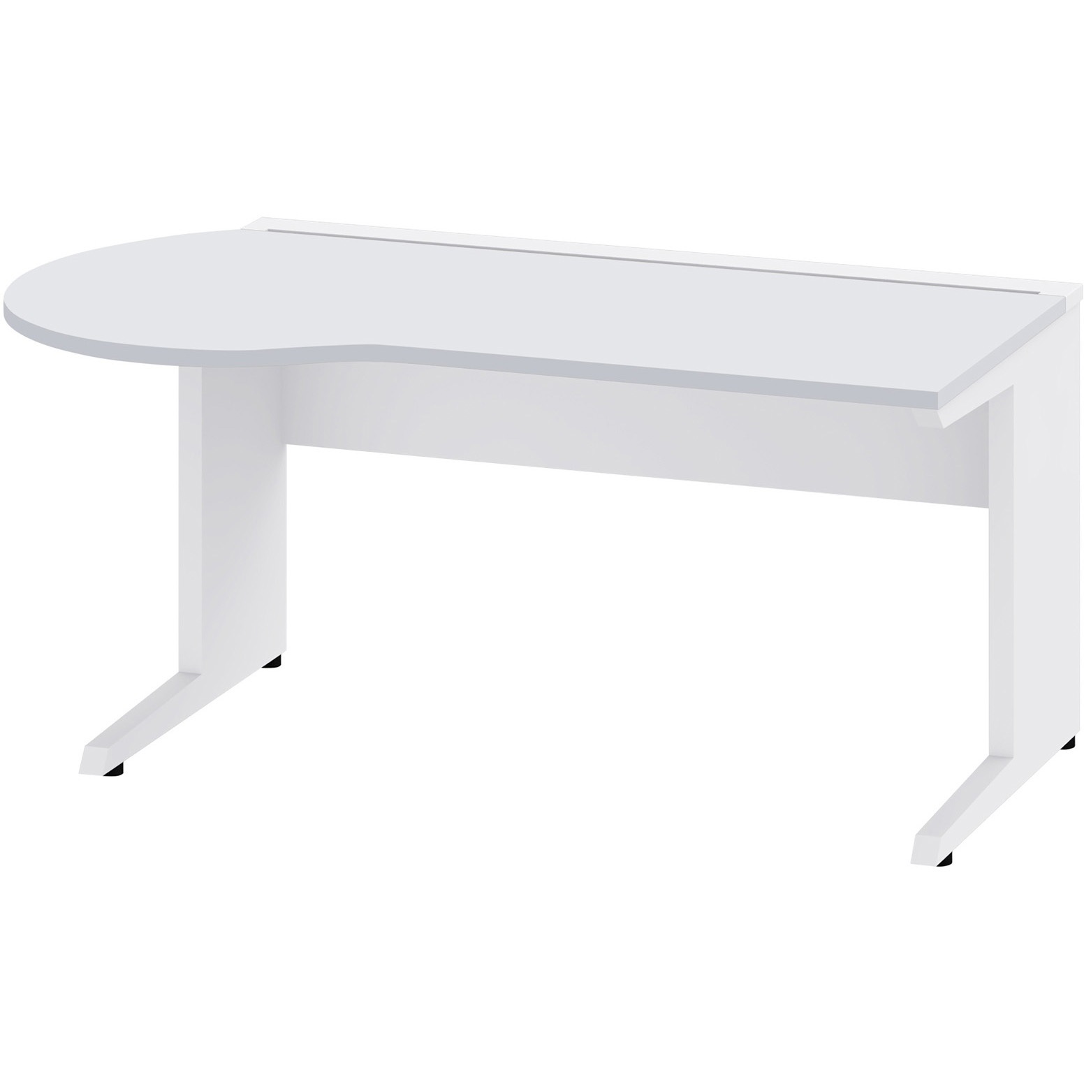 JHS-168FL-W9 メディワークデスクHS 片Rラウンドタイプ 左凸 W1600<配送時組立サービス付> イトーキ 高さ720mm奥行830mm  JHS-168FL-W9