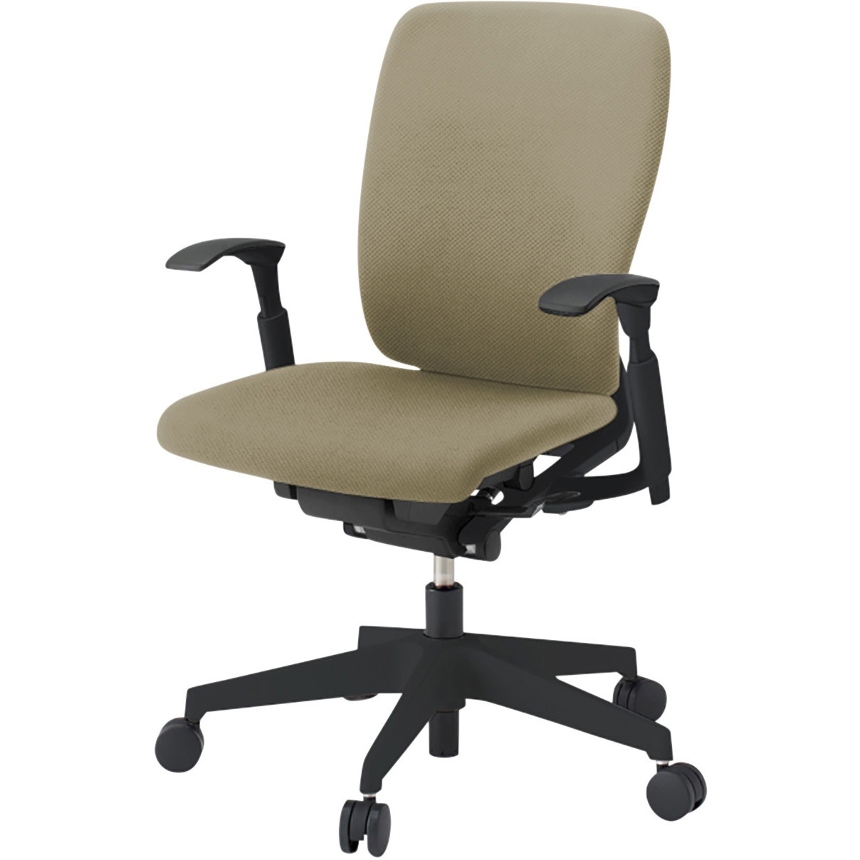 KF-437PV-T1Y3 フルゴチェア ブラックベース ローバック 可動肘付 抗ウイルスPV張地 ナイロンキャスター<配送時組立サービス付> 1台 イトーキ 【通販モノタロウ】