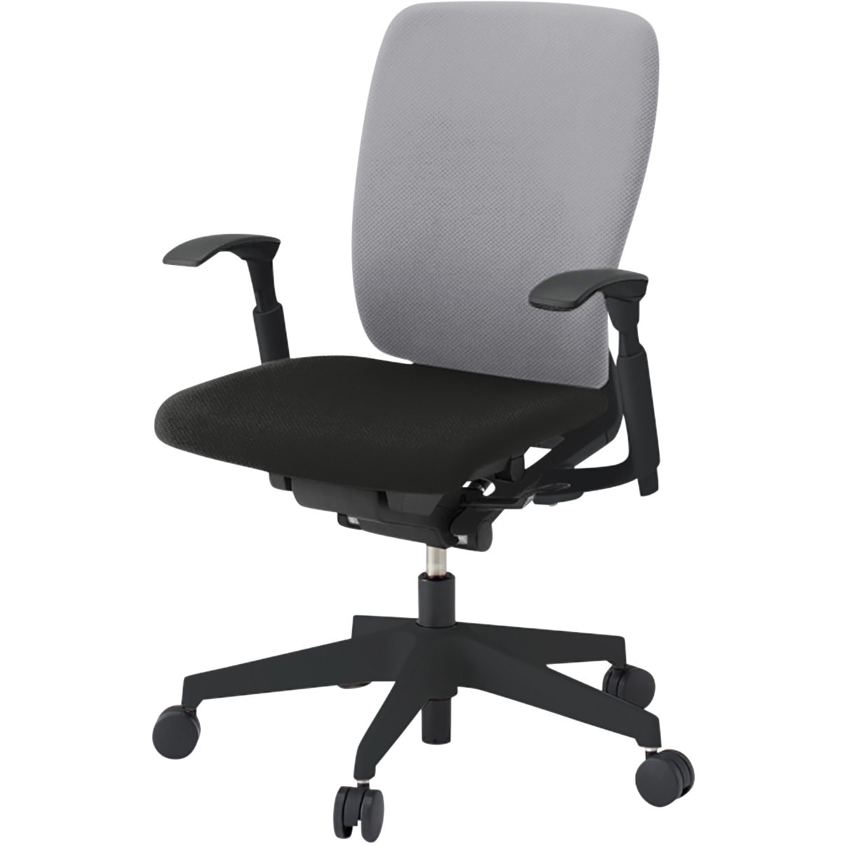 KF437PVM-T1T1W6 フルゴチェア ブラックベース ローバック 可動肘付 抗ウイルスPV張地 ウレタンキャスター<配送時組立サービス付> 1台 イトーキ 【通販モノタロウ】