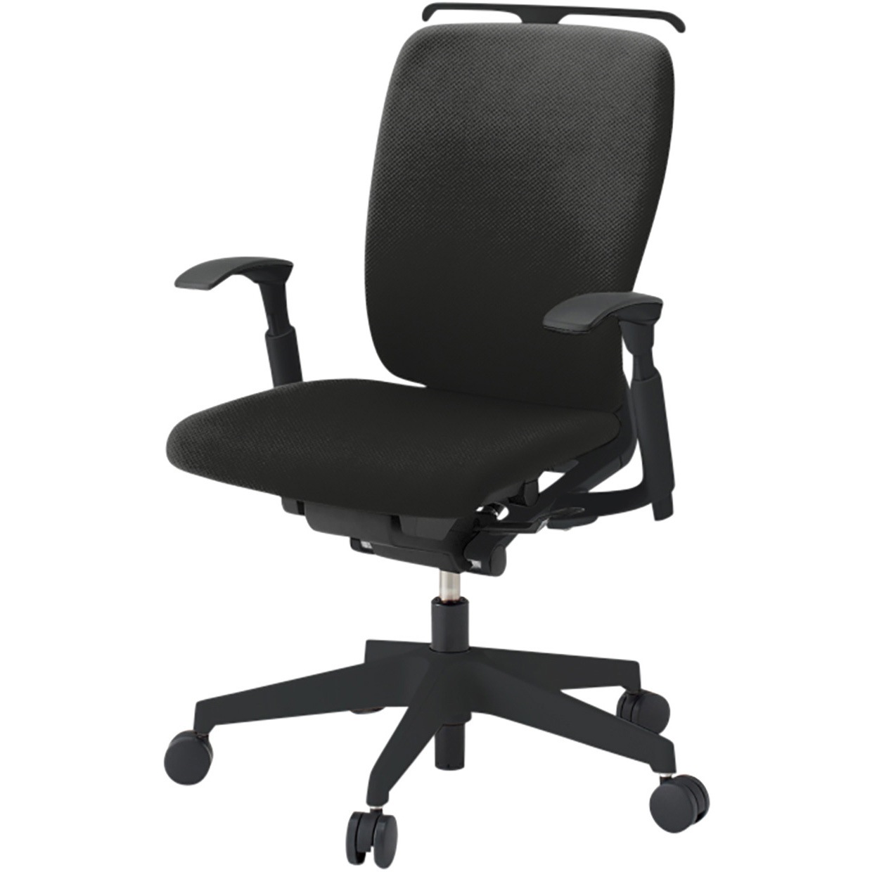 KF-437PVHT1T1 フルゴチェア ブラックベース ローバック 可動肘 ハンガー付 抗ウイルスPV張地 ナイロンキャスター<配送時組立サービス付> 1台 イトーキ 【通販モノタロウ】