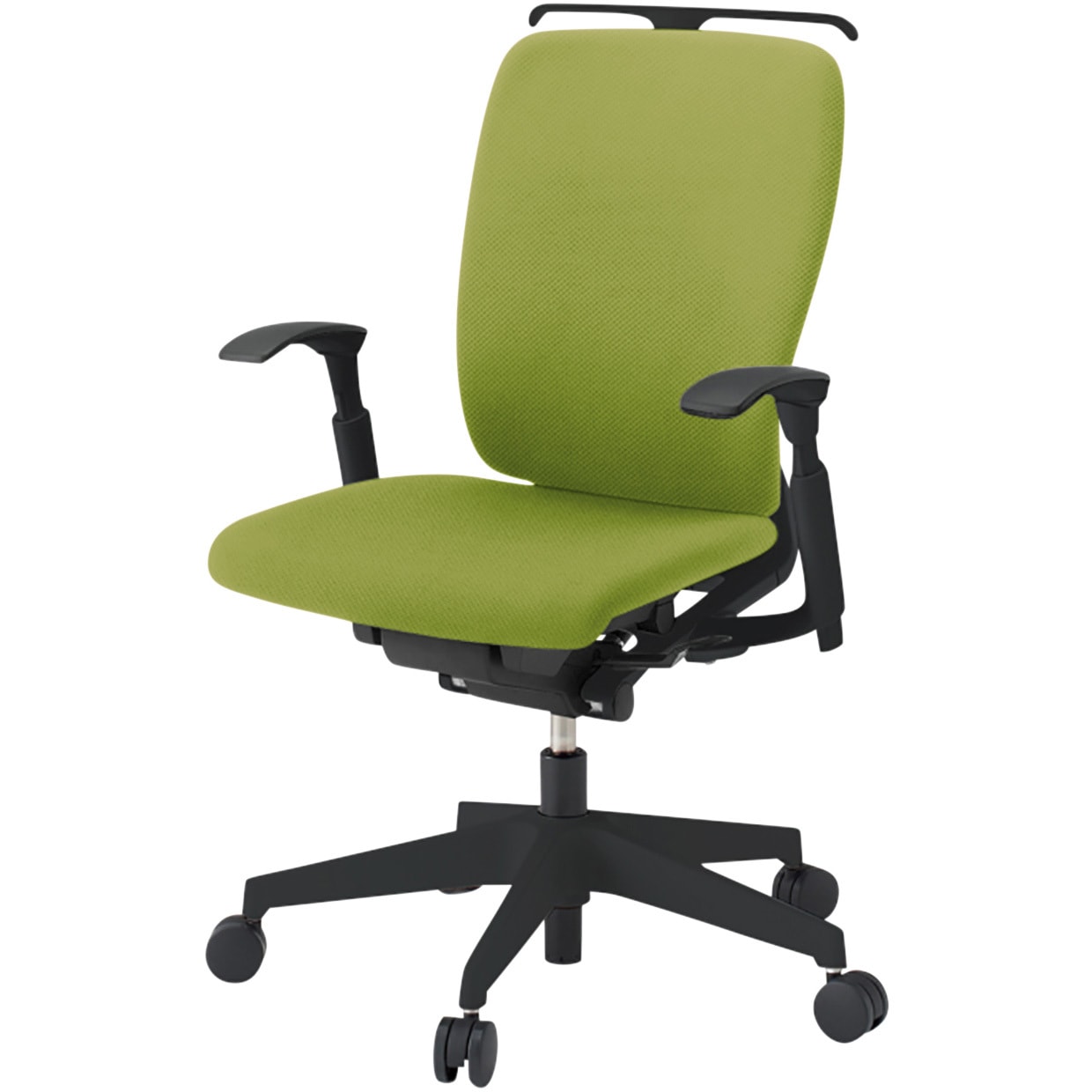 KF-437PVHT1Q6 フルゴチェア ブラックベース ローバック 可動肘 ハンガー付 抗ウイルスPV張地 ナイロンキャスター<配送時組立サービス付> 1台 イトーキ 【通販モノタロウ】