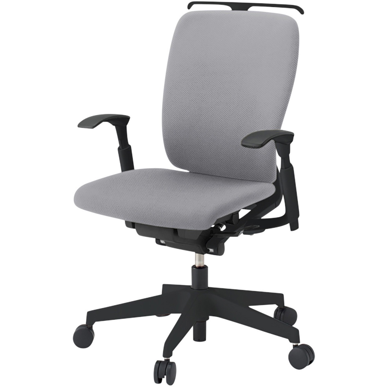 KF437PVHMT1W6 フルゴチェア ブラックベース ローバック 可動肘 ハンガー付 抗ウイルスPV張地 ウレタンキャスター<配送時組立サービス付> 1台 イトーキ 【通販モノタロウ】