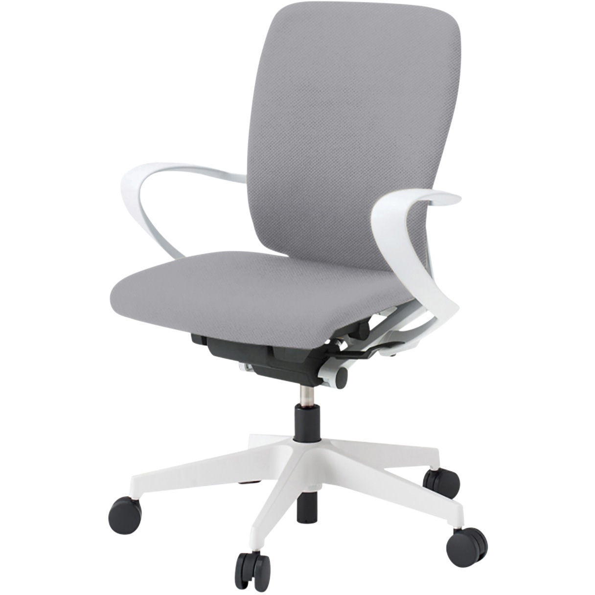 KF-436PV-WWW6 フルゴチェア ホワイトベース ローバック 固定肘付 抗ウイルスPV張地 ナイロンキャスター<配送時組立サービス付> 1台 イトーキ 【通販モノタロウ】