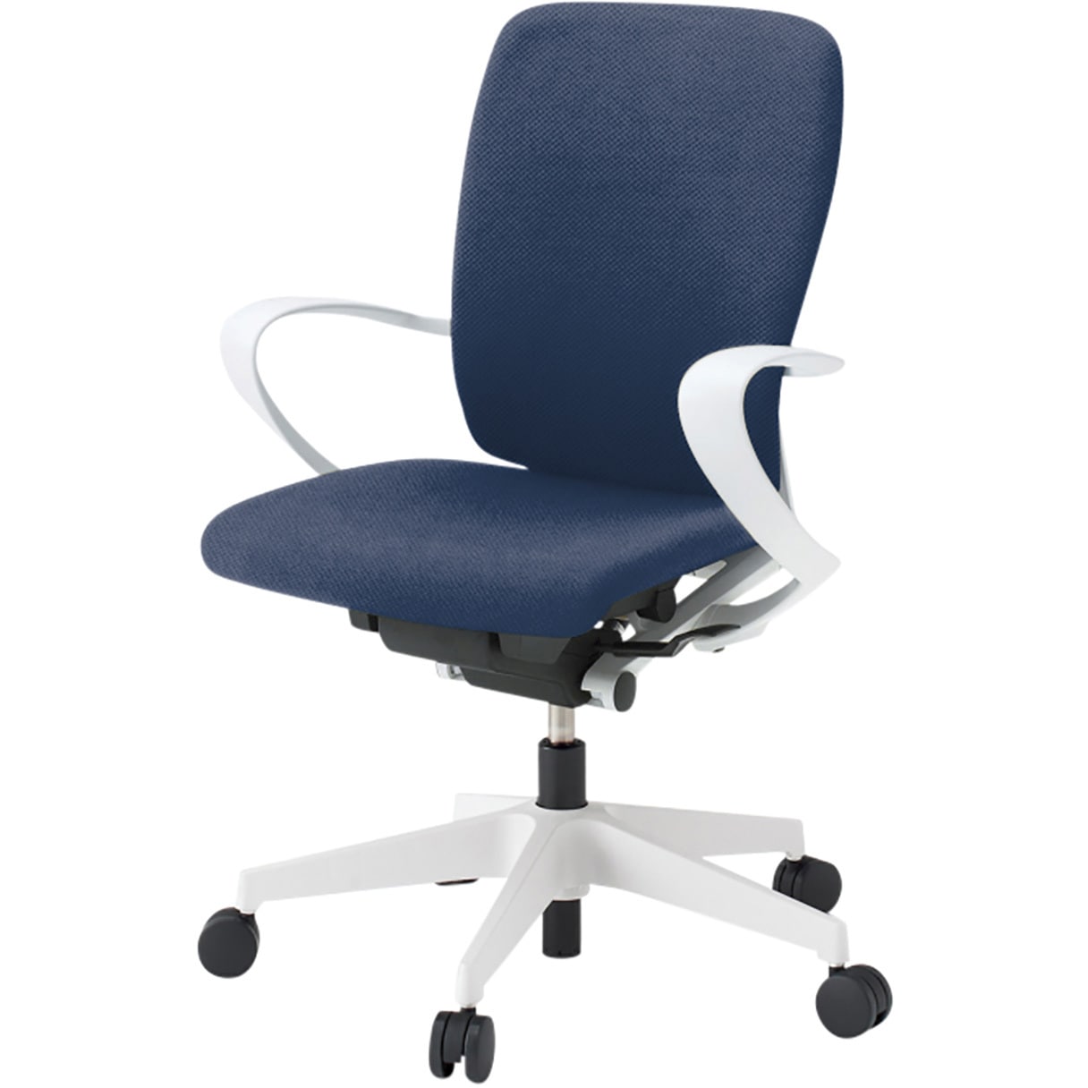 KF-436PV-WWB2 フルゴチェア ホワイトベース ローバック 固定肘付 抗ウイルスPV張地 ナイロンキャスター<配送時組立サービス付> 1台 イトーキ 【通販モノタロウ】