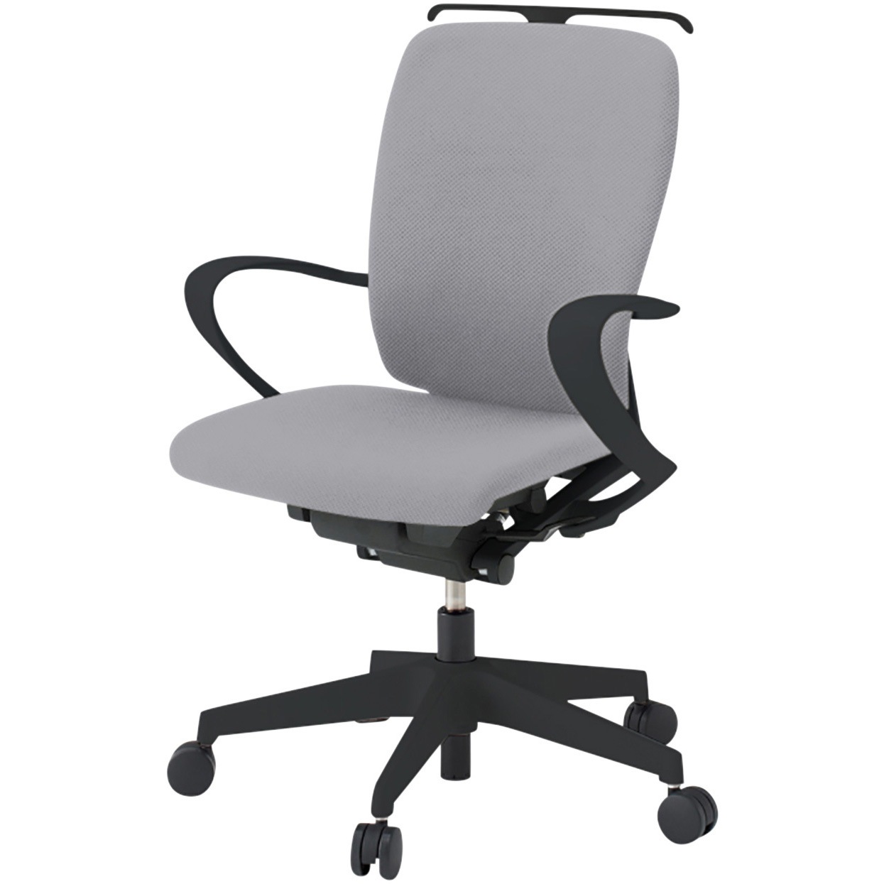 KF-436PVHT1W6 フルゴチェア ブラックベース ローバック 固定肘 ハンガー付 抗ウイルスPV張地 ナイロンキャスター<配送時組立サービス付> 1台 イトーキ 【通販モノタロウ】