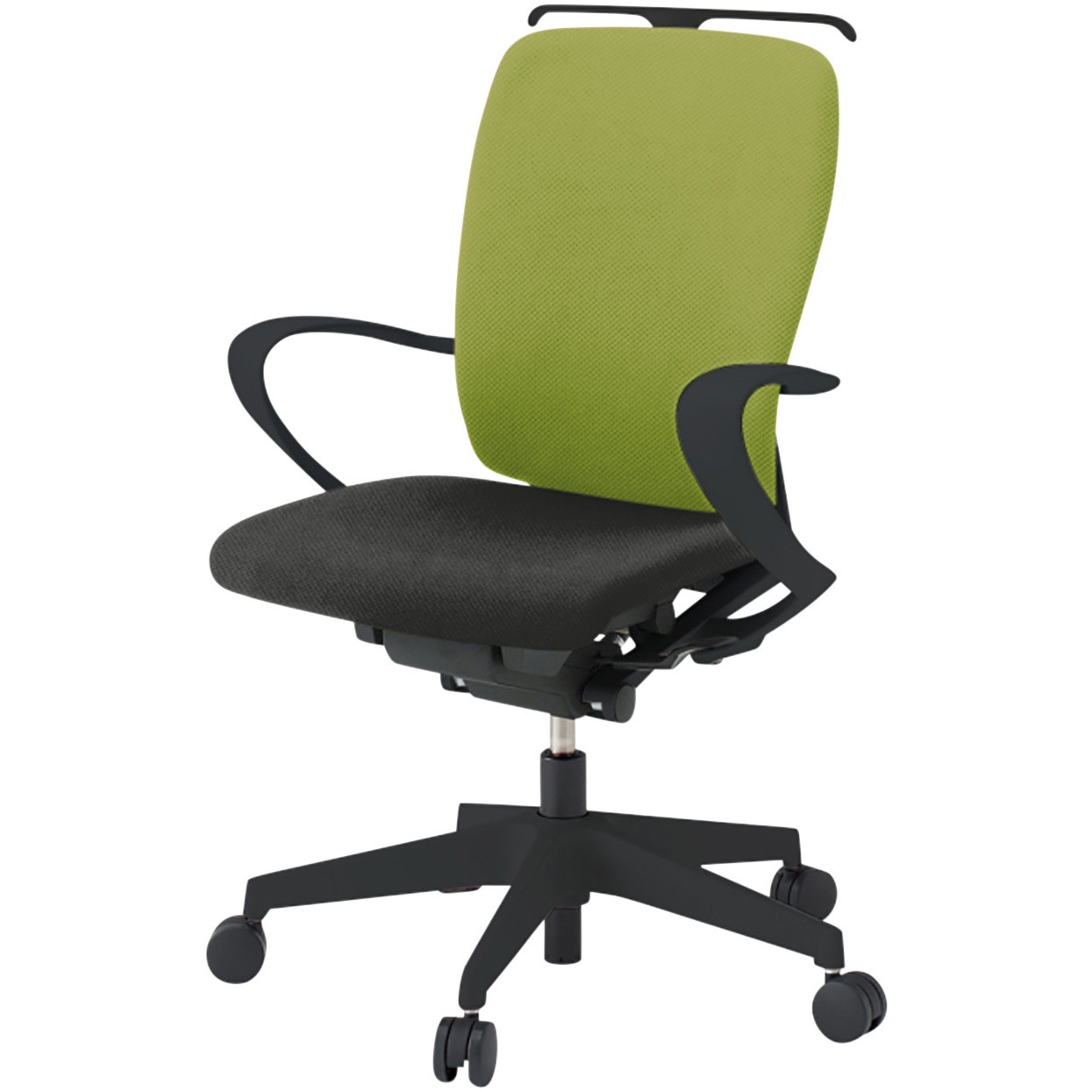 KF436PVHMT1T1Q6 フルゴチェア ブラックベース ローバック 固定肘 ハンガー付 抗ウイルスPV張地 ウレタンキャスター<配送時組立サービス付> 1台 イトーキ 【通販モノタロウ】