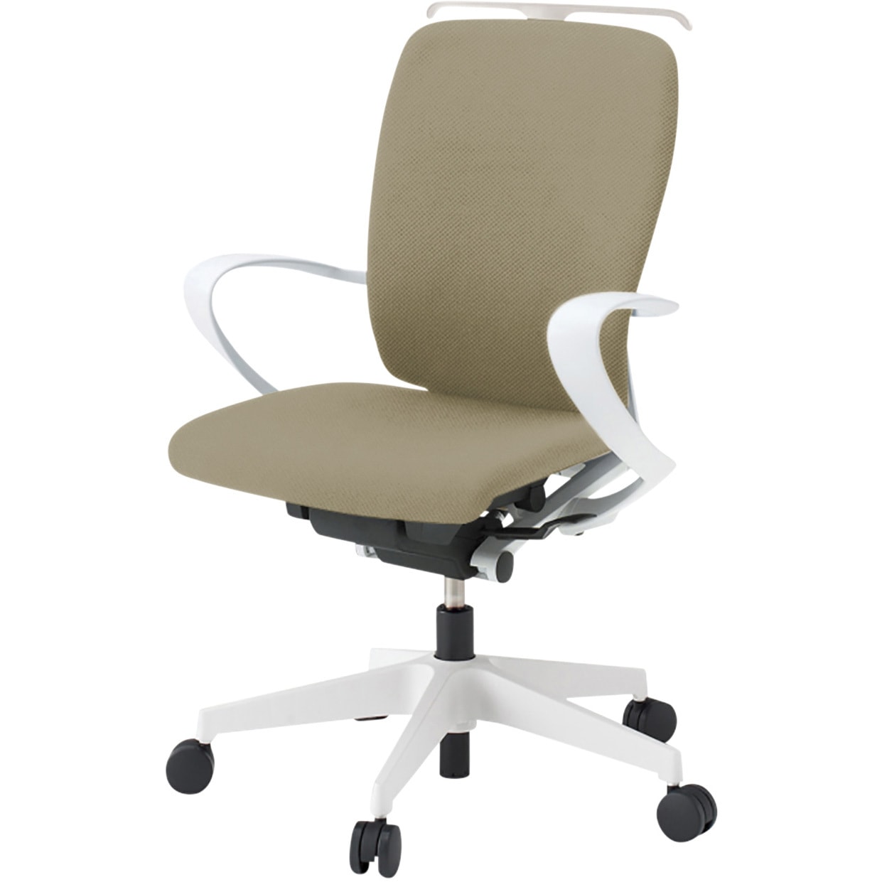 KF-436PVHWWY3 フルゴチェア ホワイトベース ローバック 固定肘 ハンガー付 抗ウイルスPV張地 ナイロンキャスター<配送時組立サービス付> 1台 イトーキ 【通販モノタロウ】