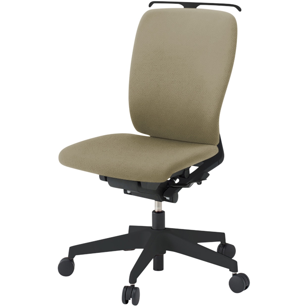 KF430PVHMT1Y3 フルゴチェア ブラックベース ローバック 肘なし ハンガー付 抗ウイルスPV張地 ウレタンキャスター<配送時組立サービス付> 1台 イトーキ 【通販モノタロウ】
