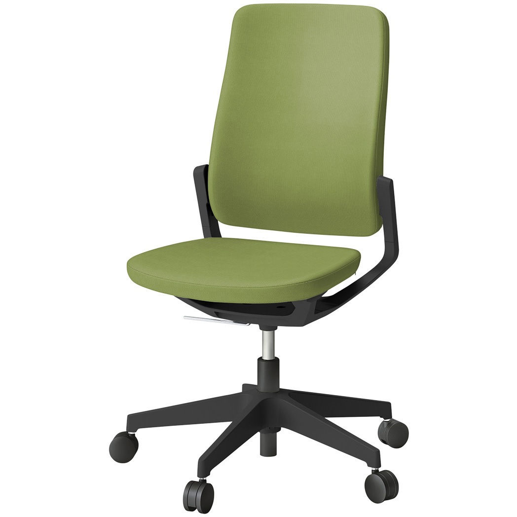 KG-510PVM-T1Q7 レヴィチェア ハイバック 肘なし 樹脂脚 抗菌布地(PV) ウレタンキャスター<配送時組立サービス付> 1台 イトーキ 【通販モノタロウ】