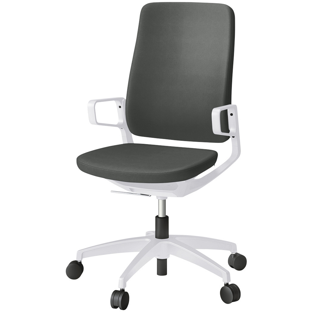 KG-515PV-WWC3 レヴィチェア ハイバック アルミ塗装肘 アルミ塗装脚 抗菌布地(PV) ナイロン双輪キャスター<配送時組立サービス付> 1台 イトーキ 【通販モノタロウ】