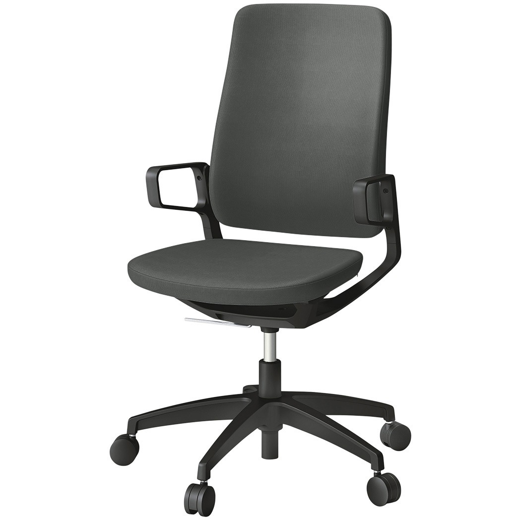 KG-515PVM-TTC3 レヴィチェア ハイバック アルミ塗装肘 アルミ塗装脚 抗菌布地(PV) ウレタン双輪キャスター<配送時組立サービス付> 1台 イトーキ 【通販モノタロウ】