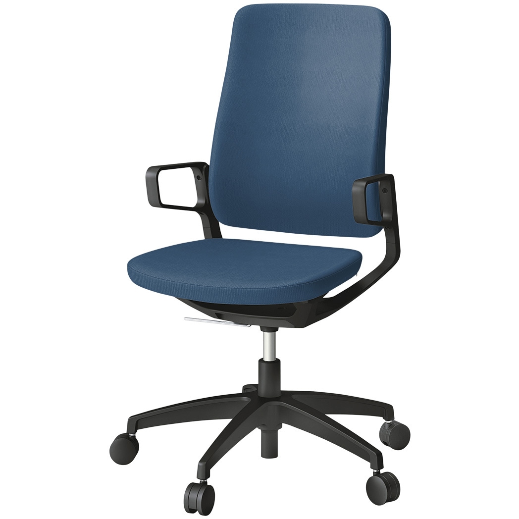 KG-515PVM-TTN3 レヴィチェア ハイバック アルミ塗装肘 アルミ塗装脚 抗菌布地(PV) ウレタン双輪キャスター<配送時組立サービス付> 1台 イトーキ 【通販モノタロウ】