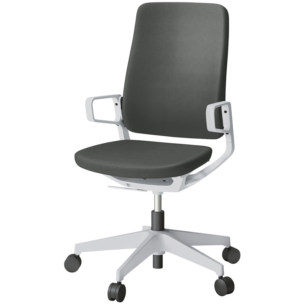 KG-516PV-GNC3 レヴィチェア ハイバック 樹脂肘 樹脂脚 抗菌布地(PV) ナイロンキャスター<配送時組立サービス付> 1台 イトーキ 【通販モノタロウ】