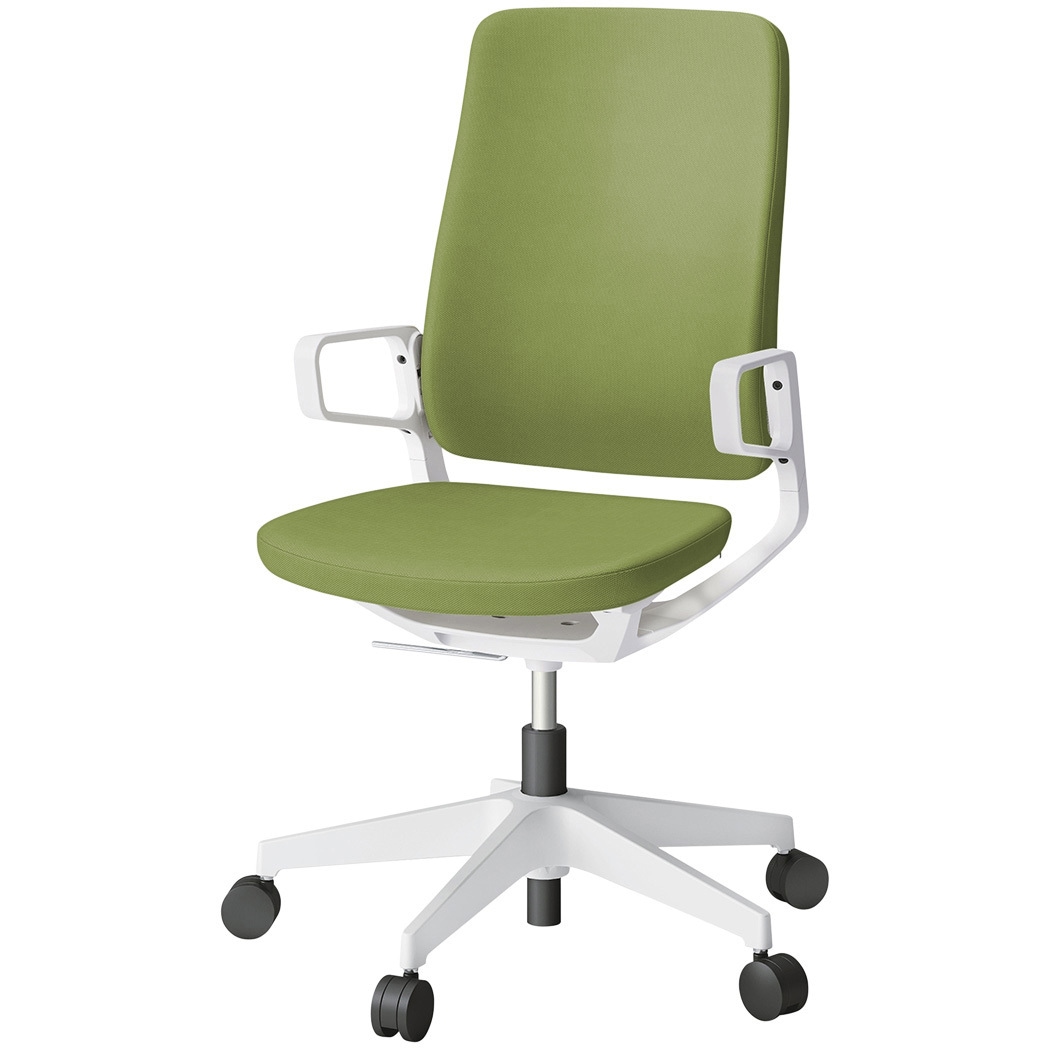 KG-516PVM-W9Q7 レヴィチェア ハイバック 樹脂肘 樹脂脚 抗菌布地(PV) ウレタンキャスター<配送時組立サービス付> 1台 イトーキ 【通販モノタロウ】