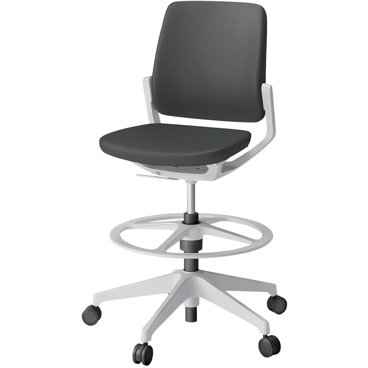 KG-520PVP-GNC3 レヴィチェア ハイポジションタイプ 肘なし 樹脂脚 抗菌布地(PV)<配送時組立サービス付> イトーキ ガス上下調節 ライトグレー 高さ1030mm幅680mm奥行615mm  KG-520PVP-GNC3