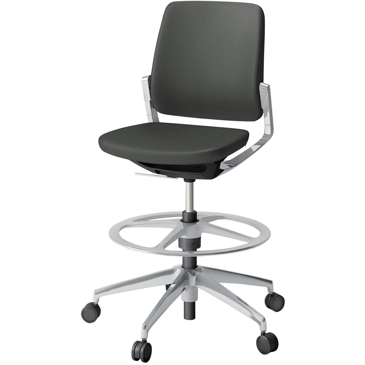 KG-520PVP-Z9C3 レヴィチェア ハイポジションタイプ 肘なし アルミミラー脚 抗菌布地(PV)<配送時組立サービス付> 1台 イトーキ 【通販モノタロウ】