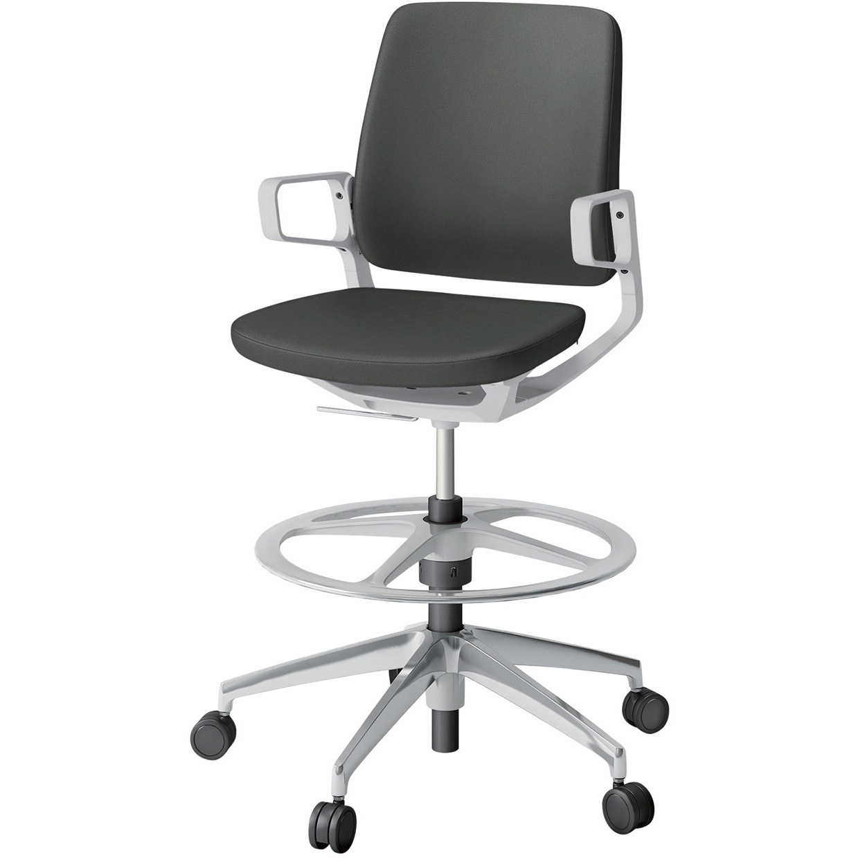 KG-525PVP-ZNC3 レヴィチェア ハイポジションタイプ アルミ塗装肘 アルミミラー脚 抗菌布地(PV)<配送時組立サービス付> 1台 イトーキ 【通販モノタロウ】