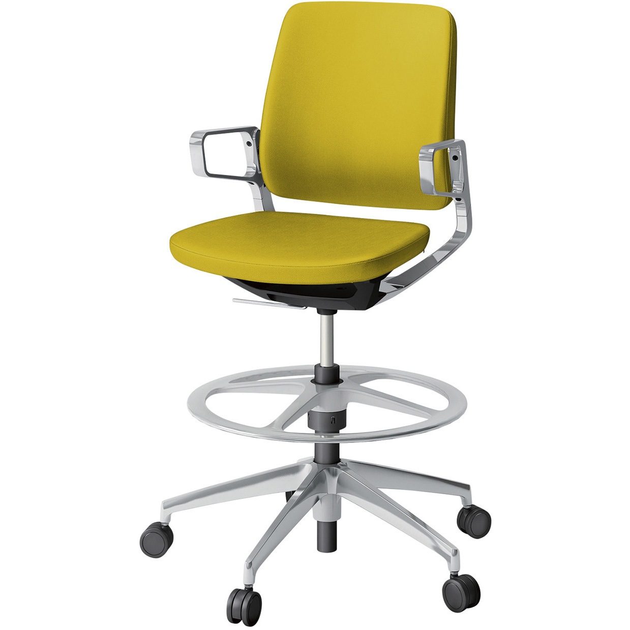 KG-525PVP-Z9U5 レヴィチェア ハイポジションタイプ アルミミラー肘 アルミミラー脚 抗菌布地(PV)<配送時組立サービス付> 1台 イトーキ 【通販モノタロウ】 65,890円