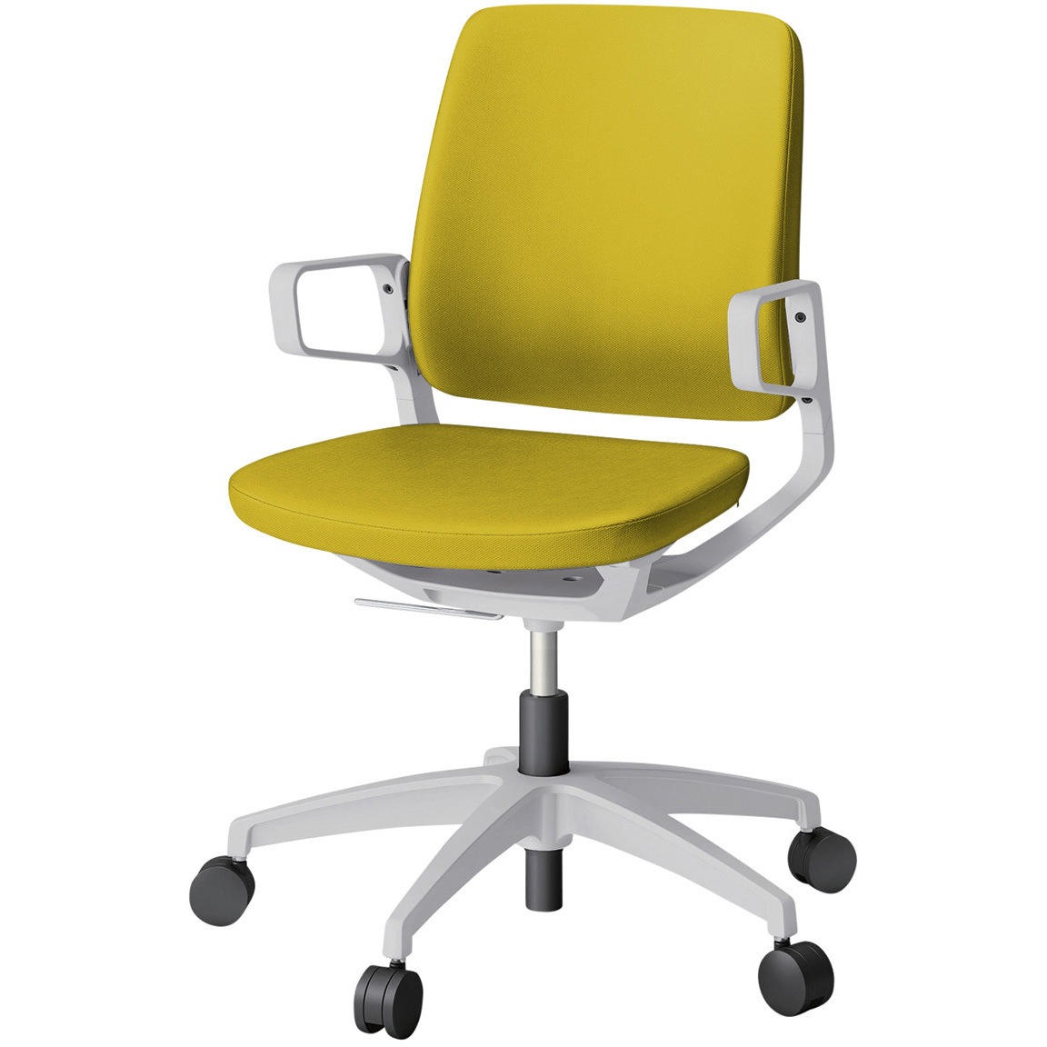 KG-525PVM-NNU5 レヴィチェア ローバック アルミ塗装肘 アルミ塗装脚 抗菌布地(PV)ウレタンキャスター<配送時組立サービス付> 1台 イトーキ 【通販モノタロウ】