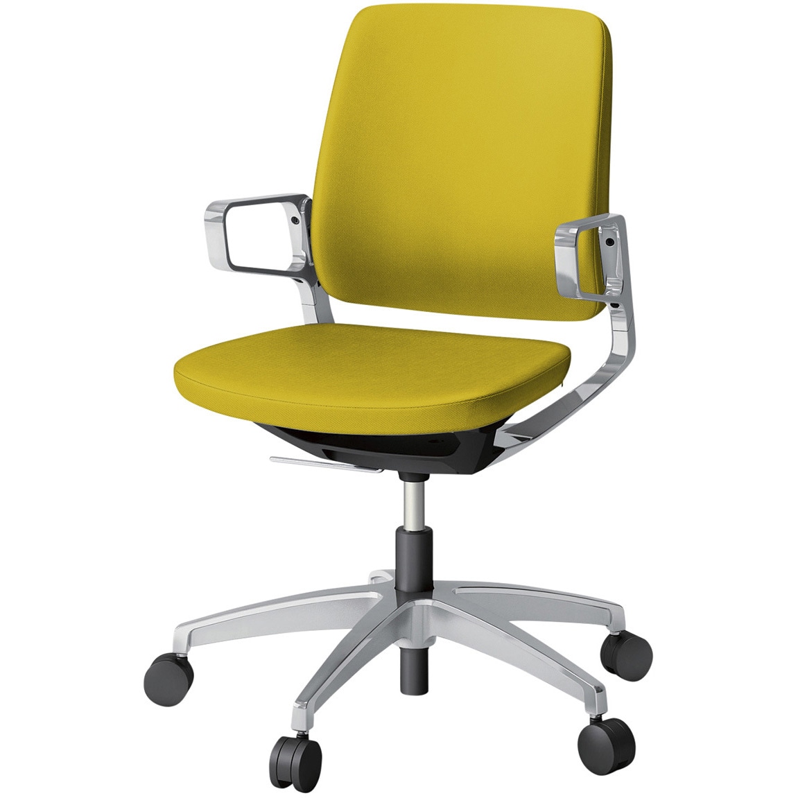 KG-525PV-Z9U5 レヴィチェア ローバック アルミ塗装肘 アルミミラー脚 抗菌布地(PV)ナイロンキャスター<配送時組立サービス付> 1台 イトーキ 【通販モノタロウ】