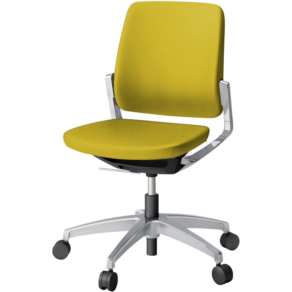 KG-520PVM-Z9U5 レヴィチェア ローバック 肘なし アルミミラー脚 抗菌布地(PV) ウレタンキャスター<配送時組立サービス付> 1台 イトーキ 【通販モノタロウ】