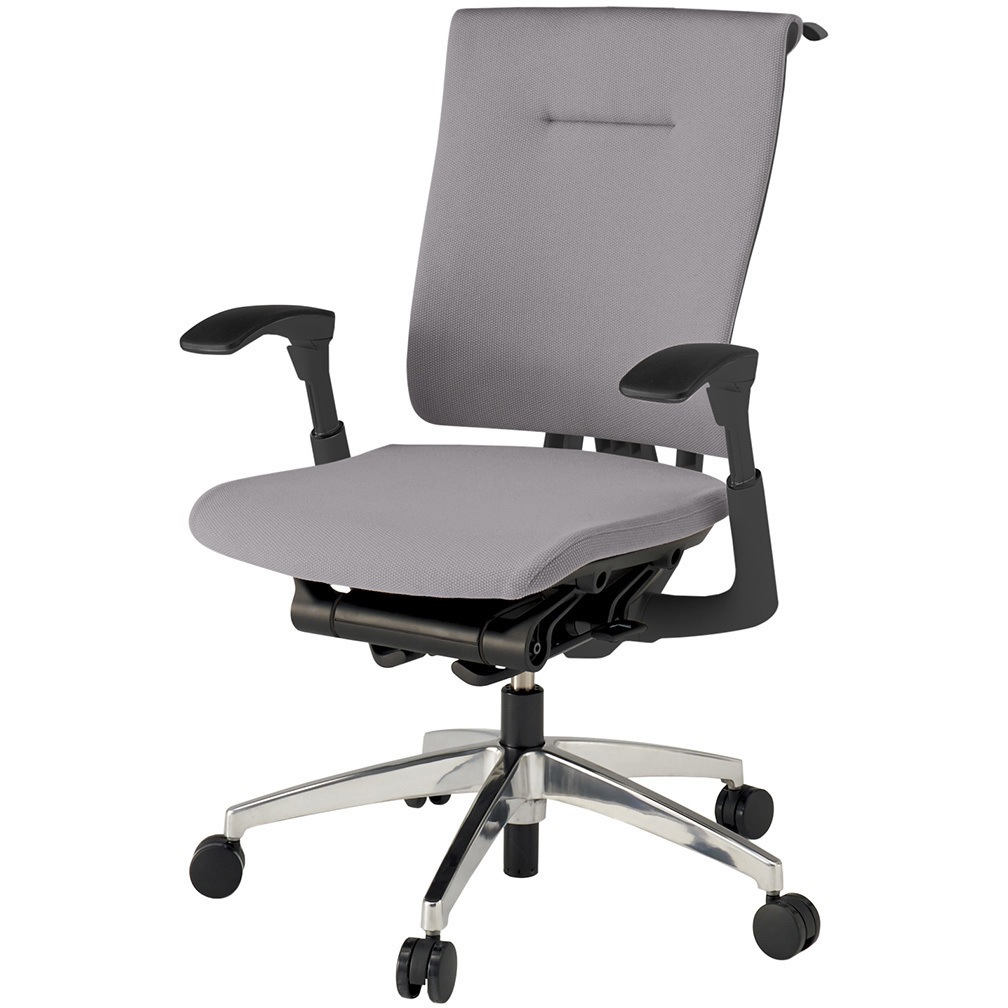 KF-587GSHZTW6 セレーオ チェア クロスバック 可動肘 ハンガー アルミミラー脚<配送時組立サービス付> イトーキ ホワイト 高さ990mm幅640mm奥行680mm  KF-587GSHZTW6