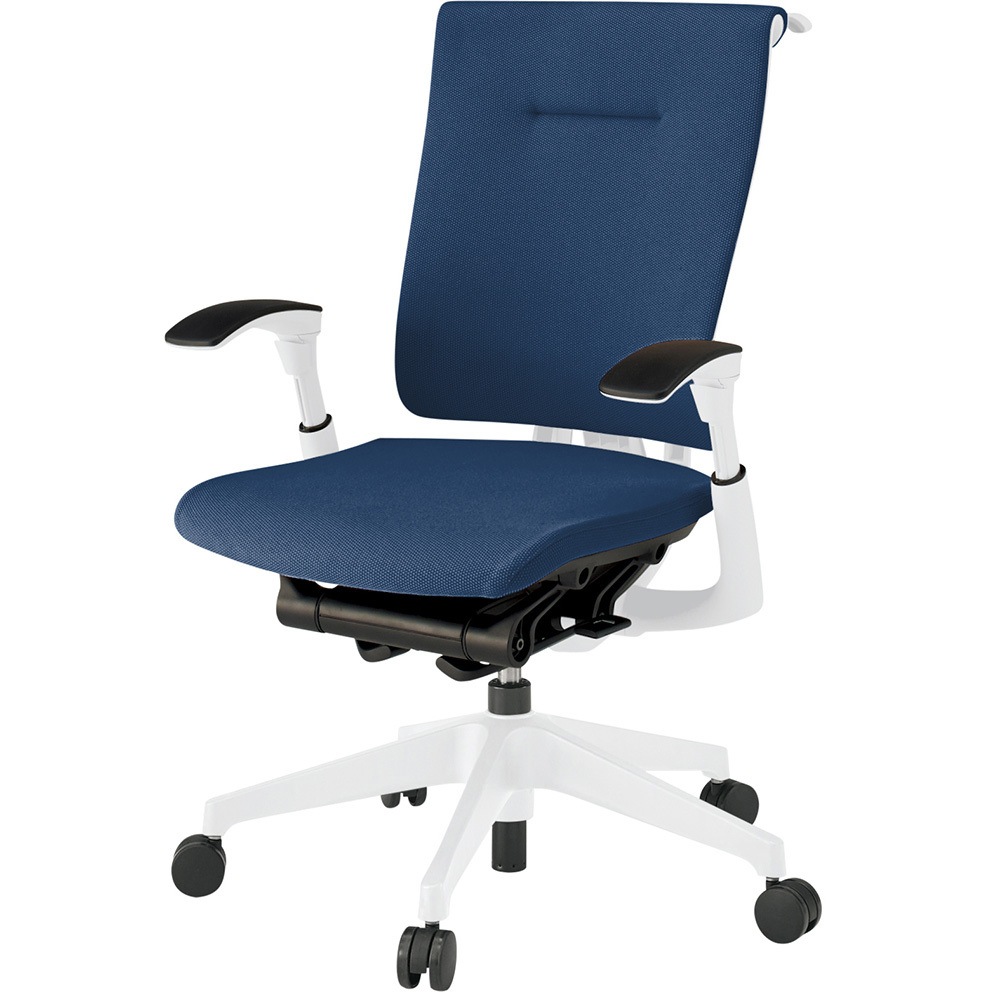 KF-587GSH1WWB2 セレーオ チェア クロスバック 可動肘 ハンガー 樹脂脚<配送時組立サービス付> イトーキ ホワイト 高さ990mm幅640mm奥行680mm  KF-587GSH1WWB2