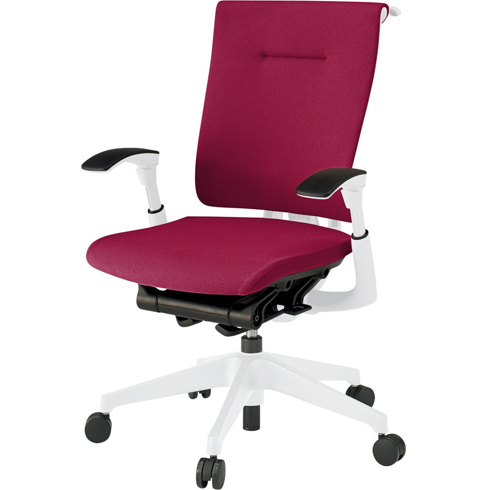 KF-587GSH1WWM4 セレーオ チェア クロスバック 可動肘 ハンガー 樹脂脚<配送時組立サービス付> イトーキ ホワイト 高さ990mm幅640mm奥行680mm  KF-587GSH1WWM4