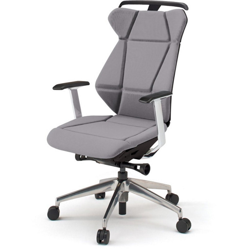 KF-835GCH-ZTW6 フリップフラップチェア ハイバック 固定肘 ハンガー アルミミラー脚<配送時組立サービス付> 1台 イトーキ 【通販モノタロウ】