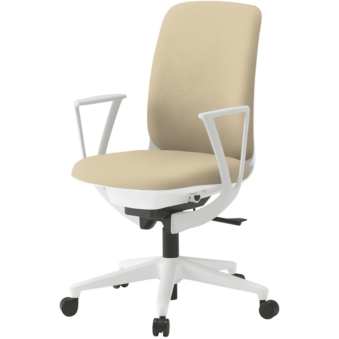 KJ-316DL-W9K6 トルテUチェア ハイバック 固定肘 ビニールレザーDL ナイロンキャスター<配送時組立サービス付> 1台 イトーキ 【通販モノタロウ】