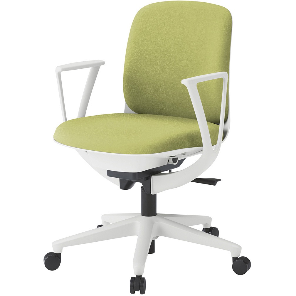 KJ-326DL-W9L8 トルテUチェア ローバック 固定肘 ビニールレザーDL ナイロンキャスター<配送時組立サービス付> 1台 イトーキ 【通販モノタロウ】 35,087円