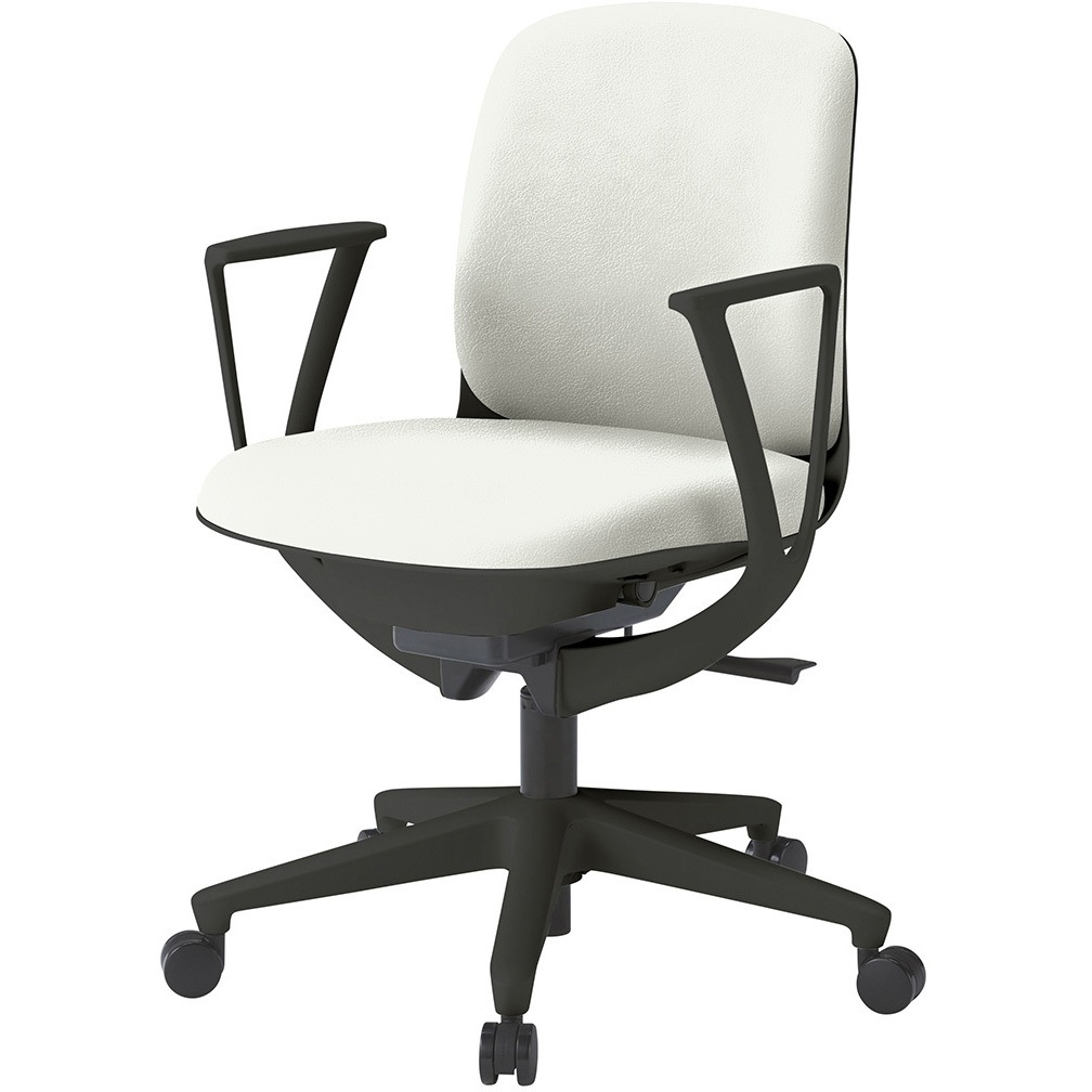 KJ-326DLM-T1C8 トルテUチェア ローバック 固定肘 ビニールレザーDL ウレタンキャスター<配送時組立サービス付> 1台 イトーキ 【通販モノタロウ】