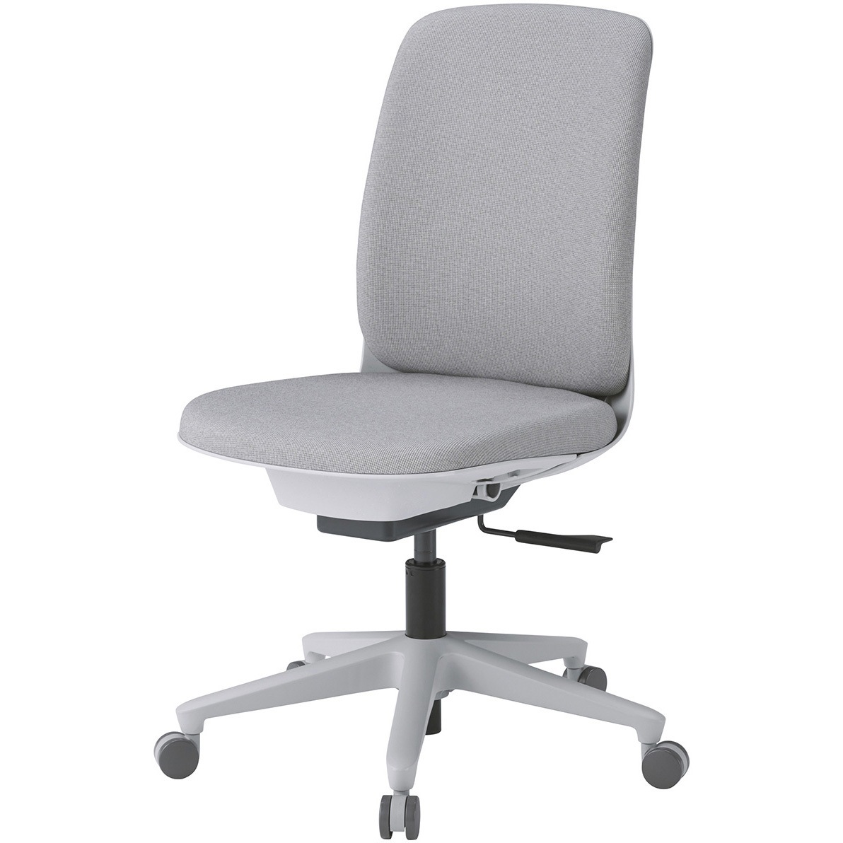 KJ-330CFM-GNT6 トルテUチェア ハイバック 肘なし 布地CF ウレタンキャスター<配送時組立サービス付> イトーキ ライトグレー色 高さ865mm幅445mm奥行560mm  KJ-330CFM-GNT6