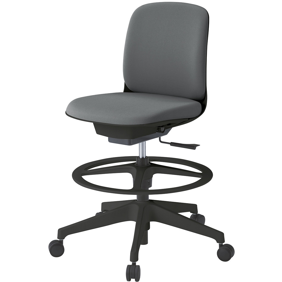 KJ-320PVP-T1C3 トルテUチェア ハイポジションタイプ 肘なし 布地PV<配送時組立サービス付> イトーキ ブラック 高さ995mm幅445mm奥行530mm  KJ-320PVP-T1C3