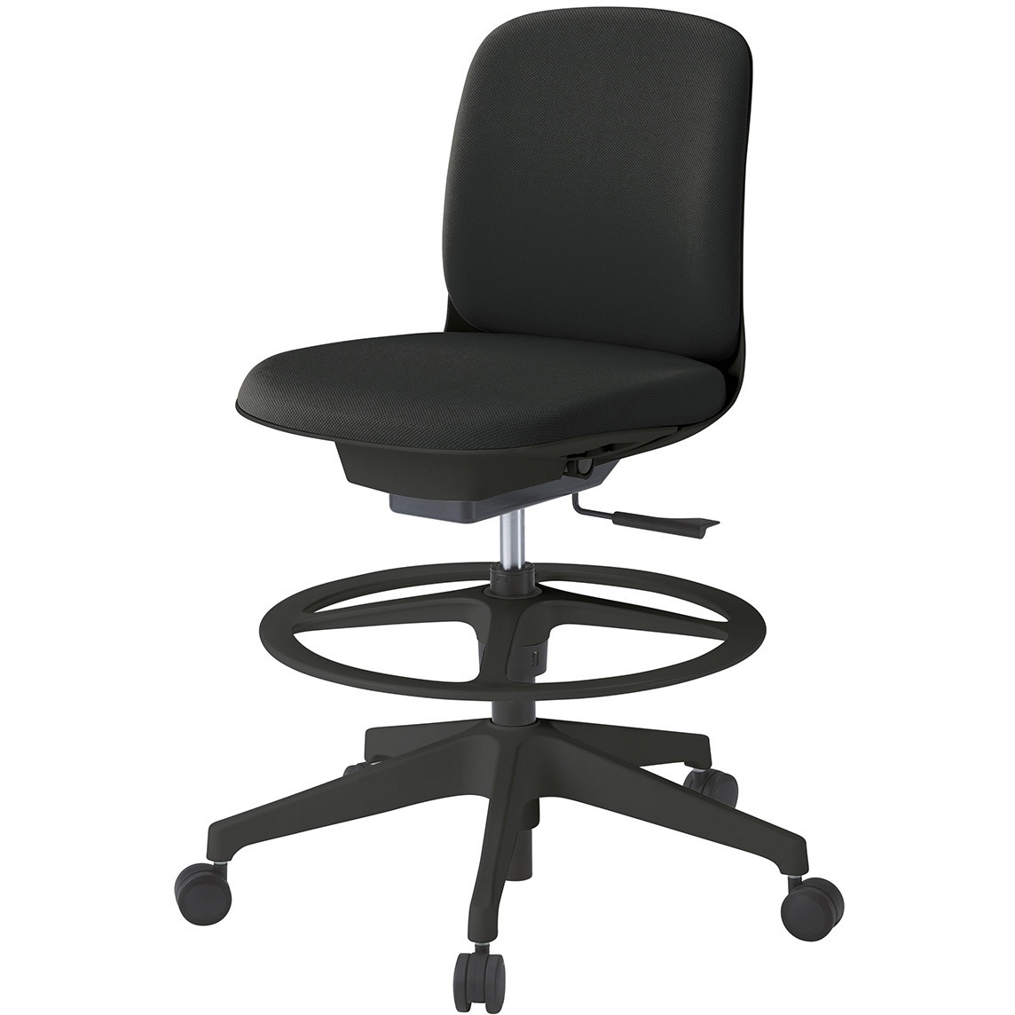 KJ-320PVP-T1T1 トルテUチェア ハイポジションタイプ 肘なし 布地PV<配送時組立サービス付> イトーキ ブラック 高さ995mm幅445mm奥行530mm  KJ-320PVP-T1T1