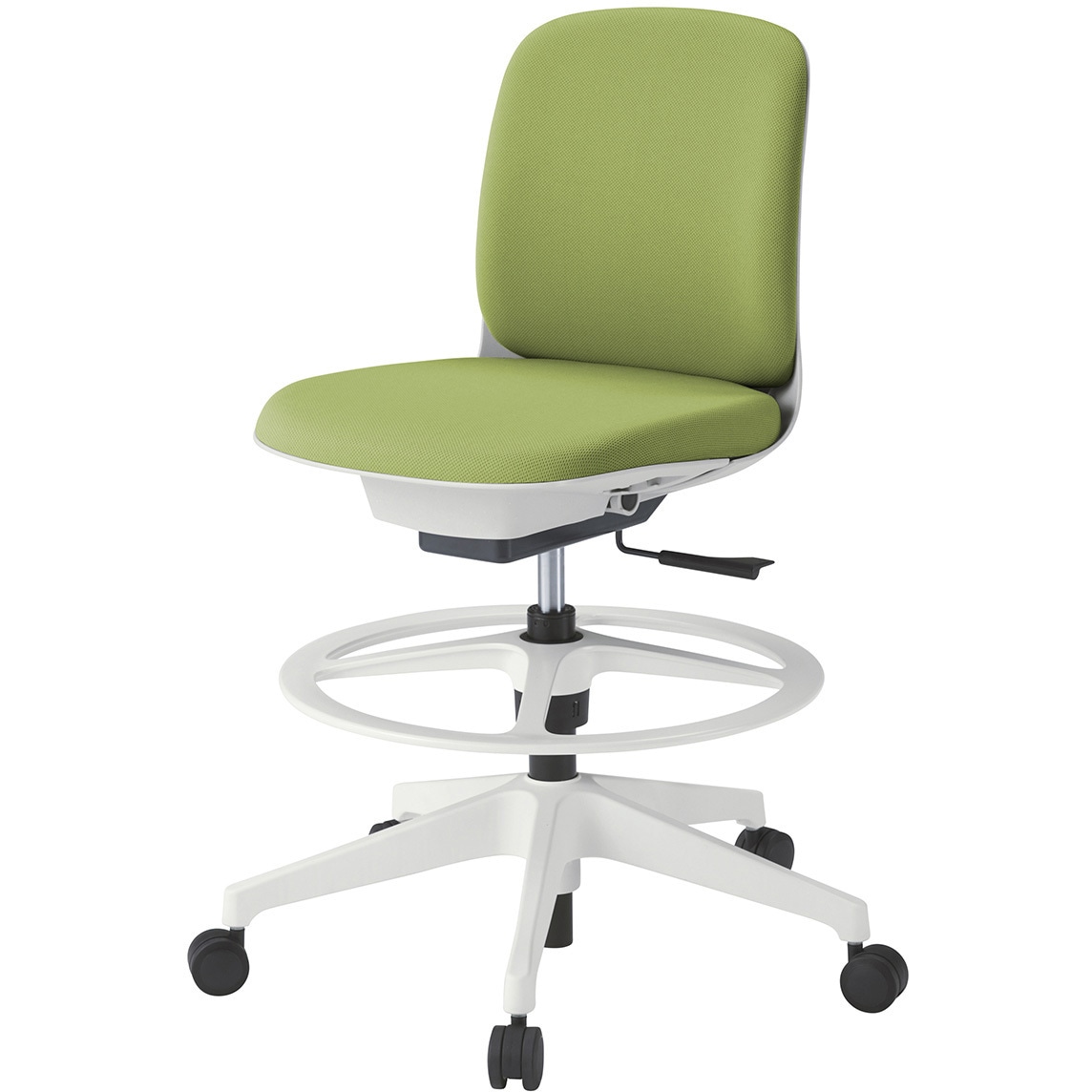 KJ-320PVP-W9Q7 トルテUチェア ハイポジションタイプ 肘なし 布地PV<配送時組立サービス付> イトーキ ホワイト 高さ995mm幅445mm奥行530mm  KJ-320PVP-W9Q7