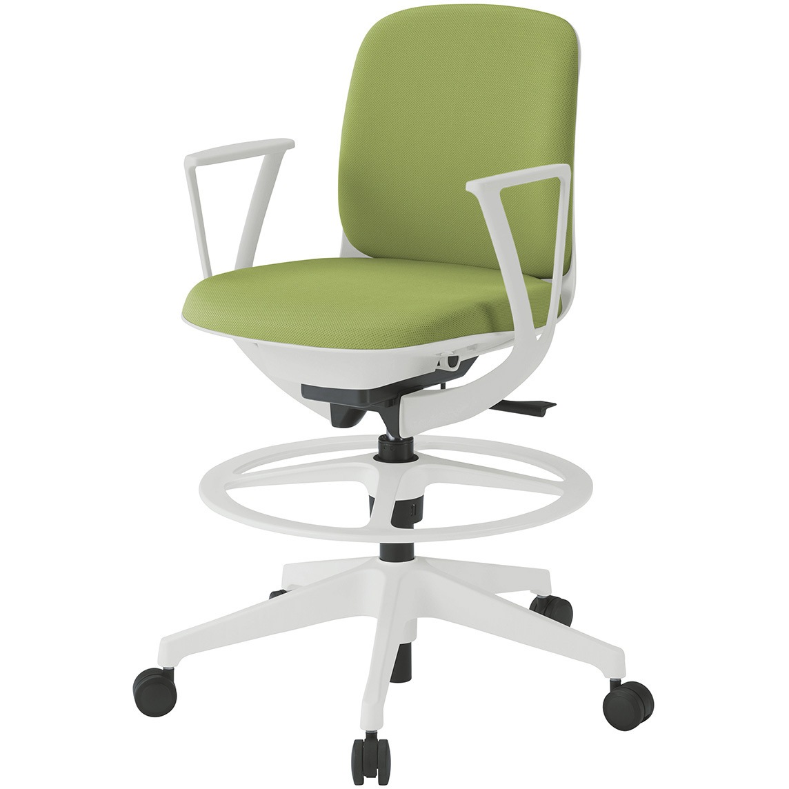 KJ-326PVP-W9Q7 トルテUチェア ハイポジションタイプ 固定肘 布地PV<配送時組立サービス付> イトーキ ホワイト 高さ995mm幅540mm奥行530mm  KJ-326PVP-W9Q7 52,788円