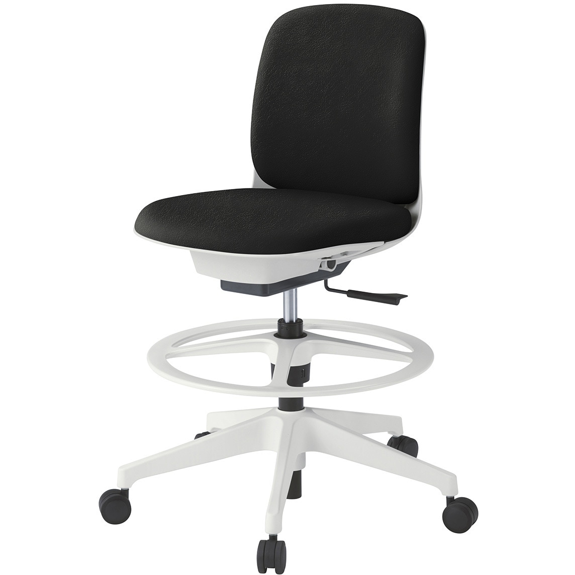 KJ-320DLP-W9T1 トルテUチェア ハイポジションタイプ 肘なし ビニールレザーDL<配送時組立サービス付> イトーキ ホワイト 高さ995mm幅445mm奥行530mm  KJ-320DLP-W9T1