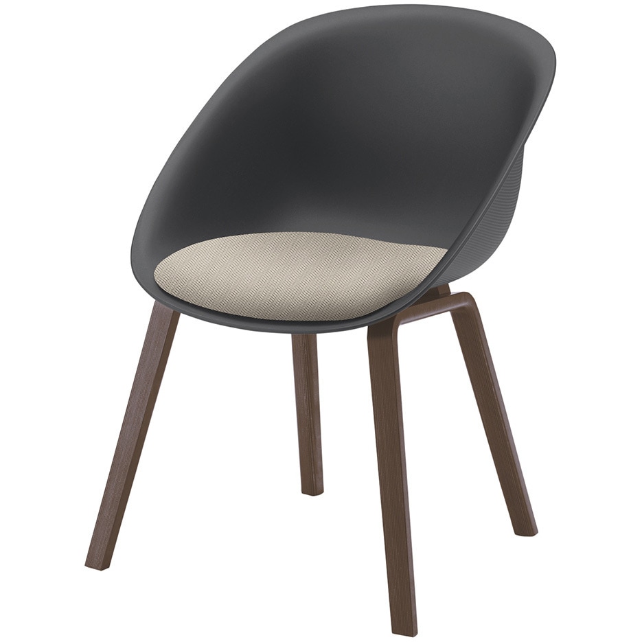 KLD954PV-C3H924 ワンチェア 木脚タイプ 座クッション 布地PV<配送時組立サービス付> イトーキ ベージュ 高さ770mm幅550mm奥行565mm  KLD954PV-C3H924 42,887円